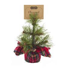 Plaid Tree Place Card Holder