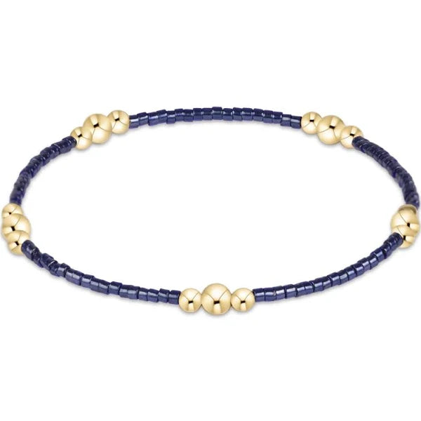 Hope Purpose Gold Bracelet - navy