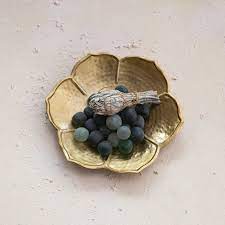 Hammered Gold Flower Dish