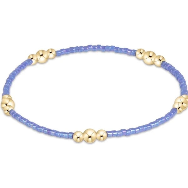 Hope Purpose Gold Bracelet - bright blue