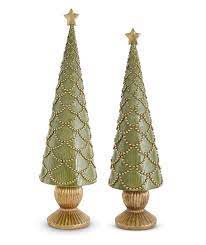 Green with Gold Scallops Tree