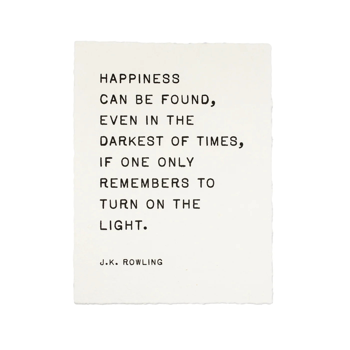 Handmade Paper Print - Happiness can be found