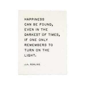 Handmade Paper Print - Happiness can be found