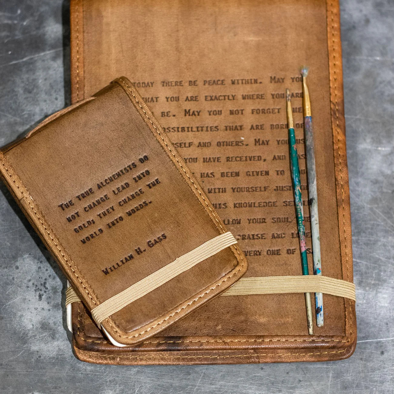 May Today There Be Peace leather journal