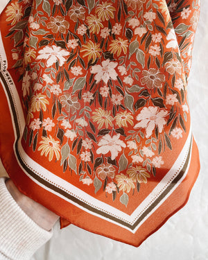 Silk Bandana Scarf - Botanical Garden