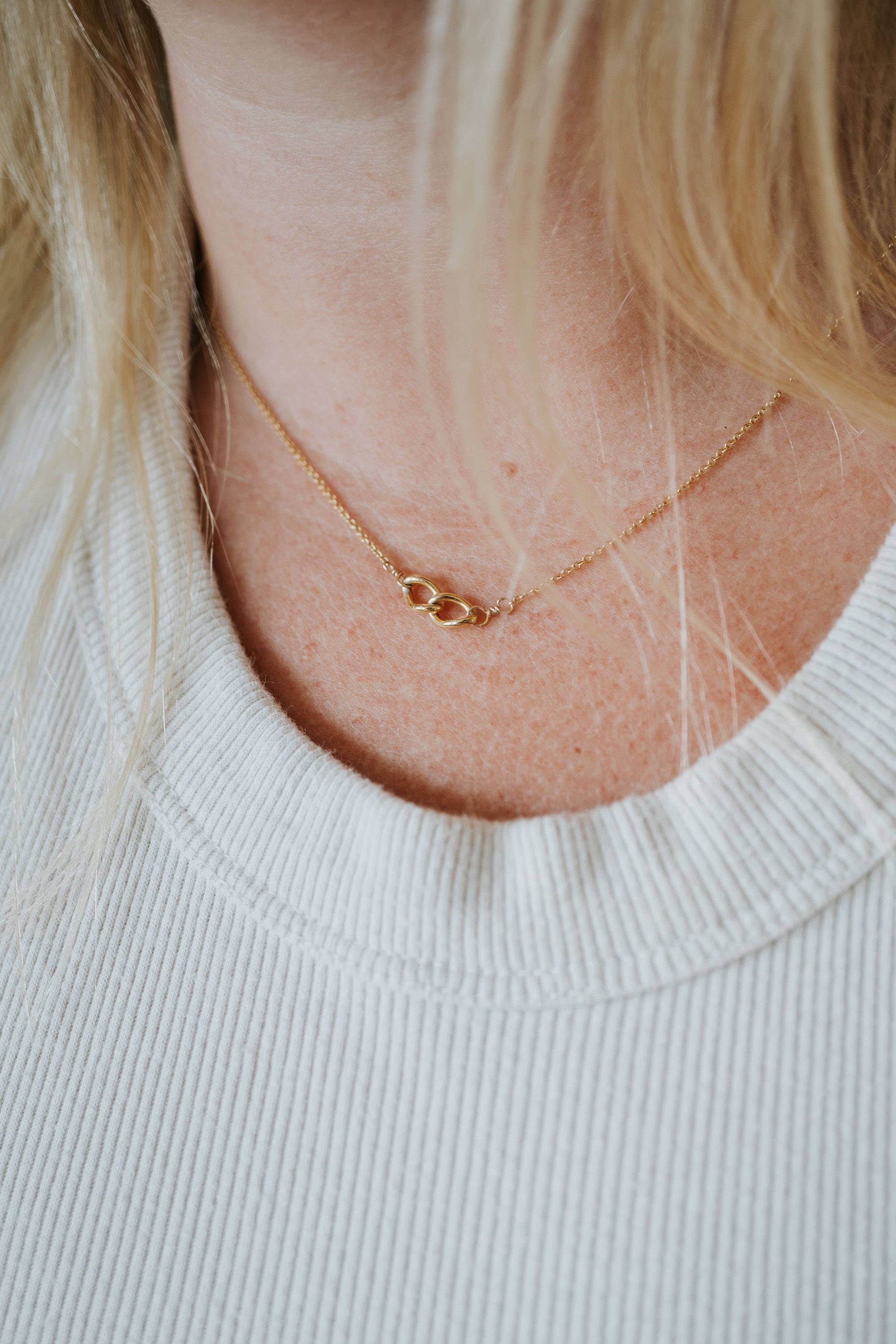 Sisters Links Necklace: Sterling Silver