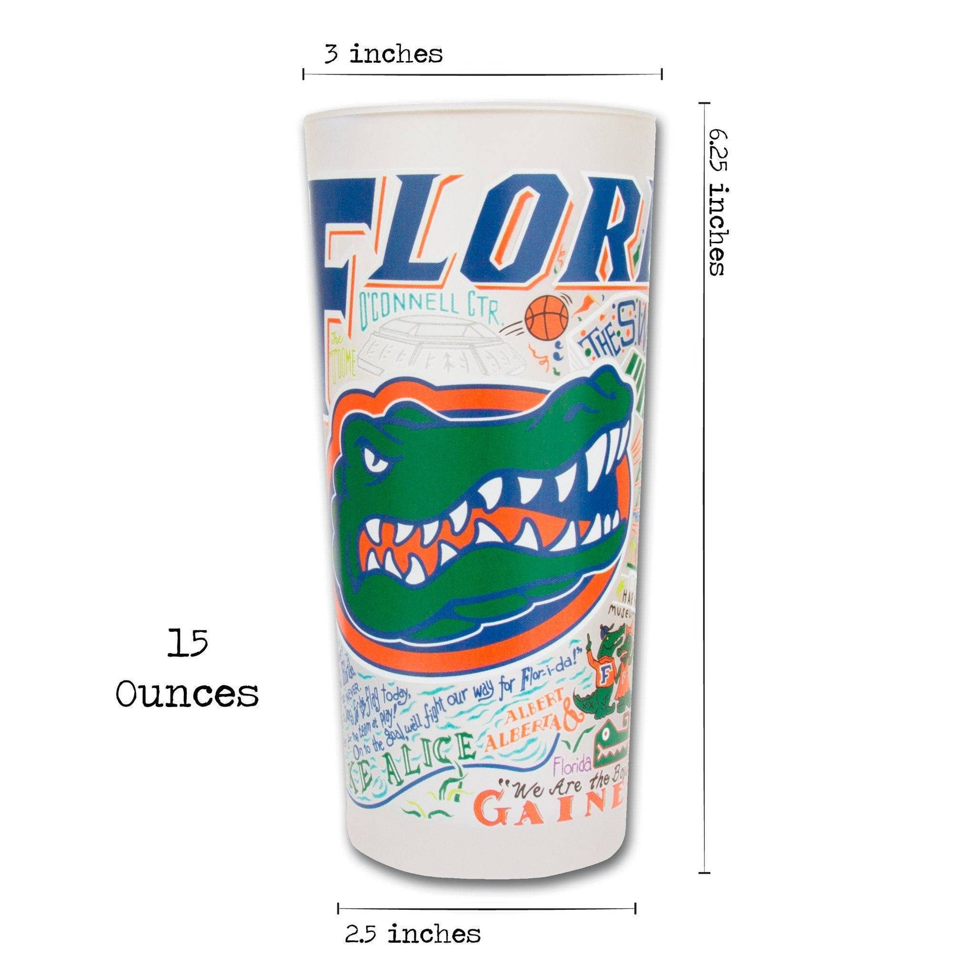 Florida, University of Collegiate Drinking Glass