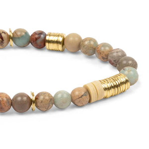Stone Stacking Bracelet - Aqua Terra