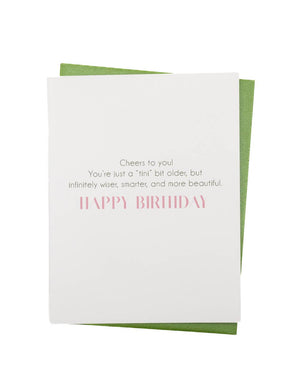 'Tini Bit Older' Olive Martini Birthday Card