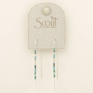 Chromacolor Miyuki Thread Earring - Turquoise Multi/Silver