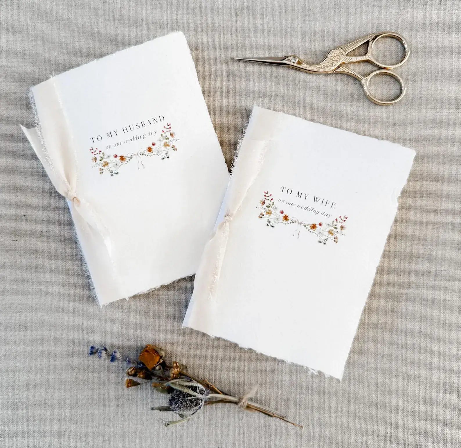 Floral  Wedding Vow Books