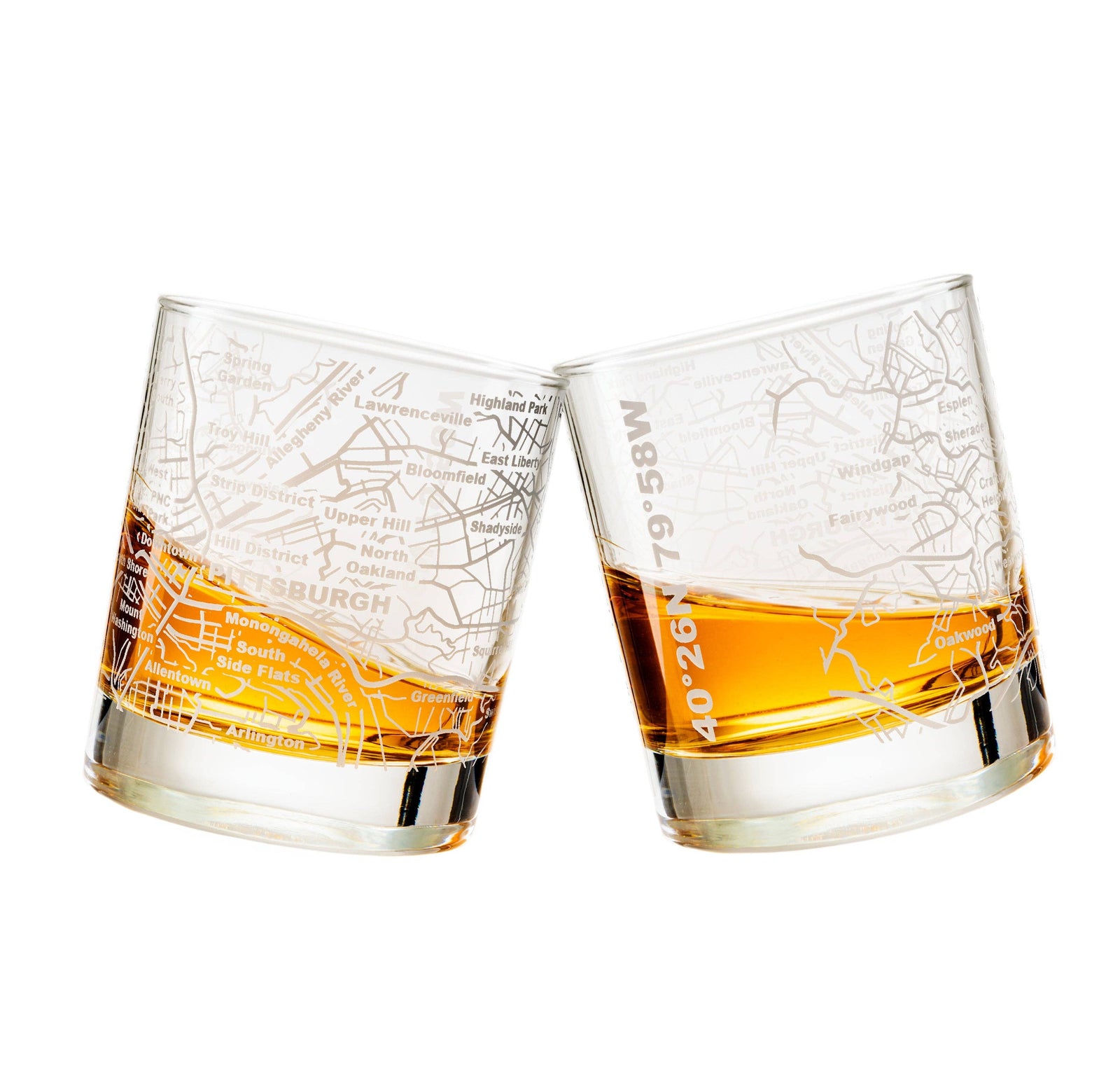 Pittsburgh Etched Rocks Glass