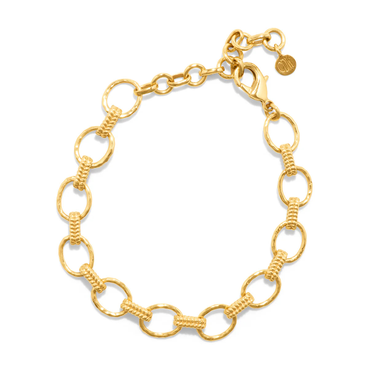 Cleopatra Small Link Bracelet, 7+1.5" - gold