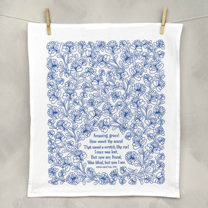 Amazing Grace Hymn Tea Towel