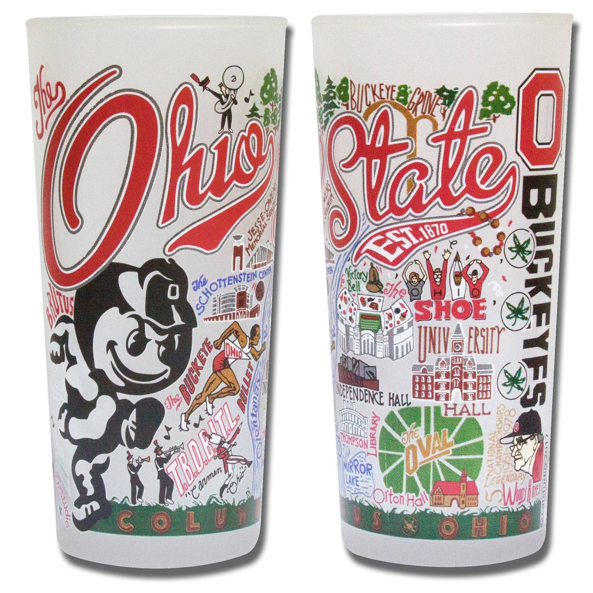 Ohio State University Collegiate Drinking Glass