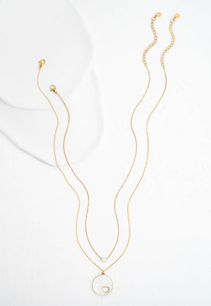 Journey Together Necklace Set in Mother of Pearl