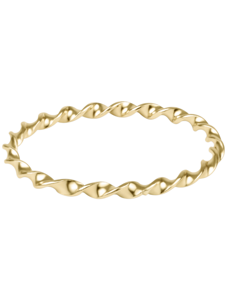 Classic Gold Twisted Thin Band Ring