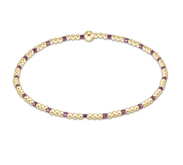 Hope Sincerity 2mm bead bracelet - Pink Metallic