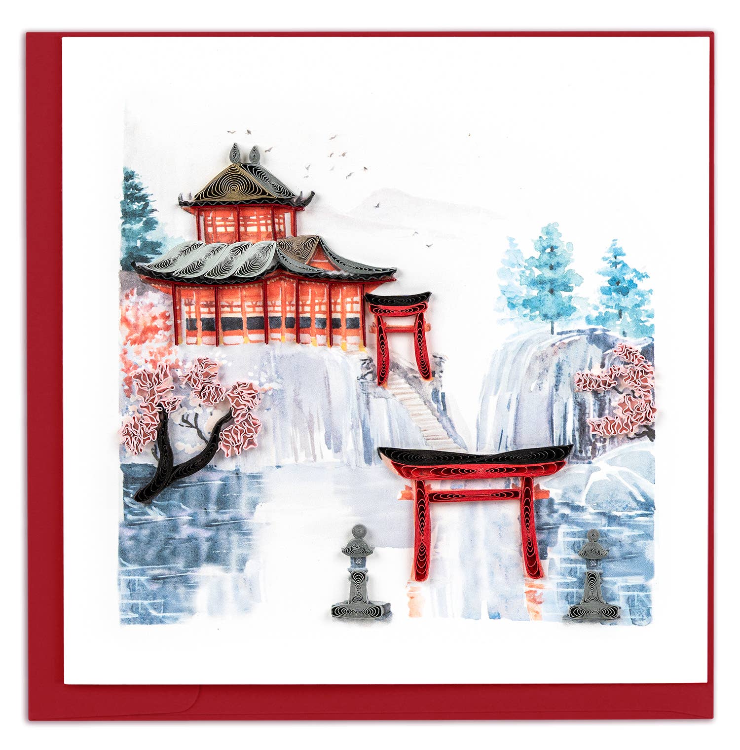 Shinto Shrine Quilled Card