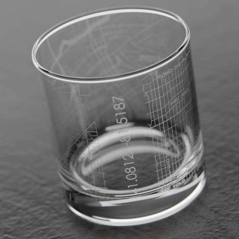Zelienople Map Rocks Whiskey Glass