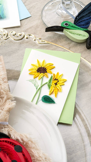Sunflower Quilled Gift Enclosure Card