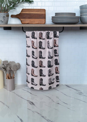 Boot Rows Tea Towel