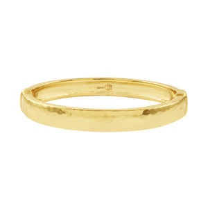 Cleopatra Oval Hinged Bangle - gold