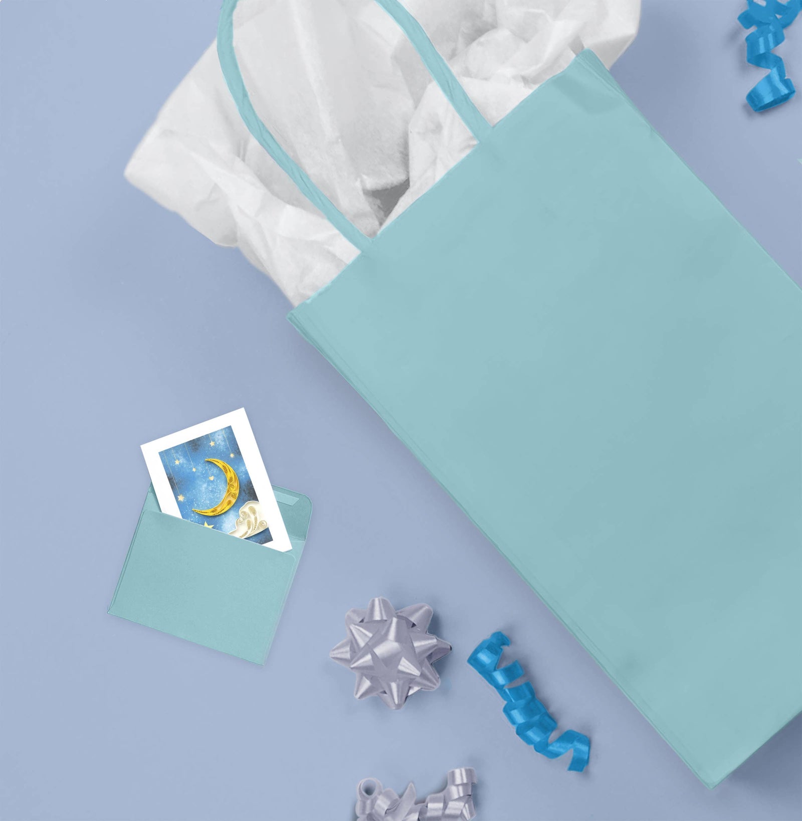 Moon & Stars Gift Enclosure Mini Quilled Card