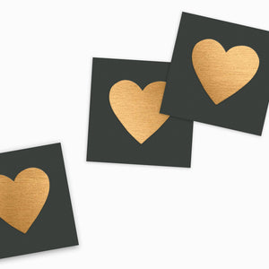 Embossed Gold Heart Matches