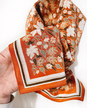 Silk Bandana Scarf - Botanical Garden