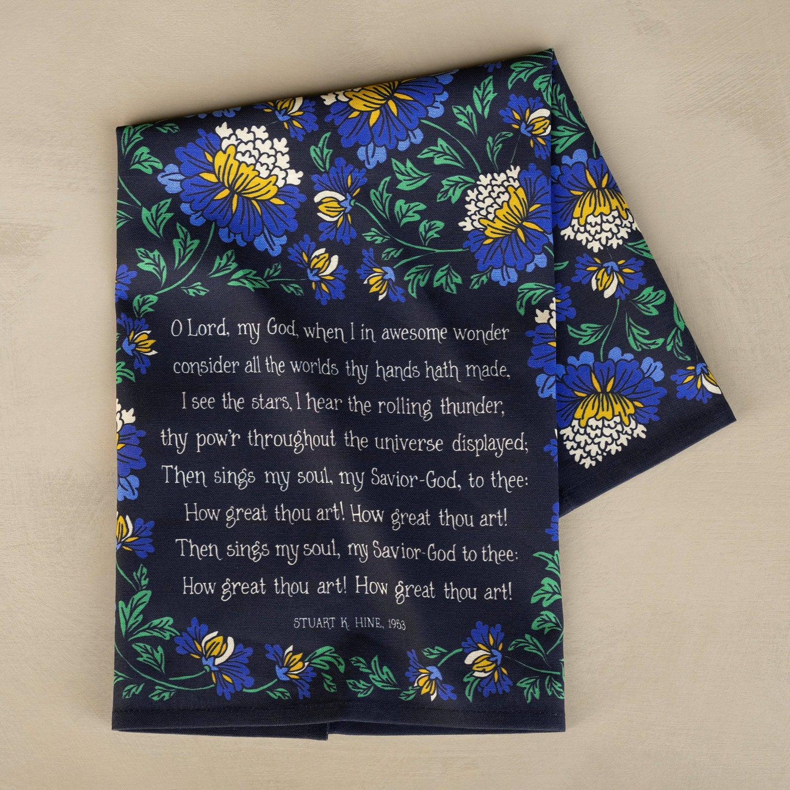 How Great Thou Art Hymn Tea Towel