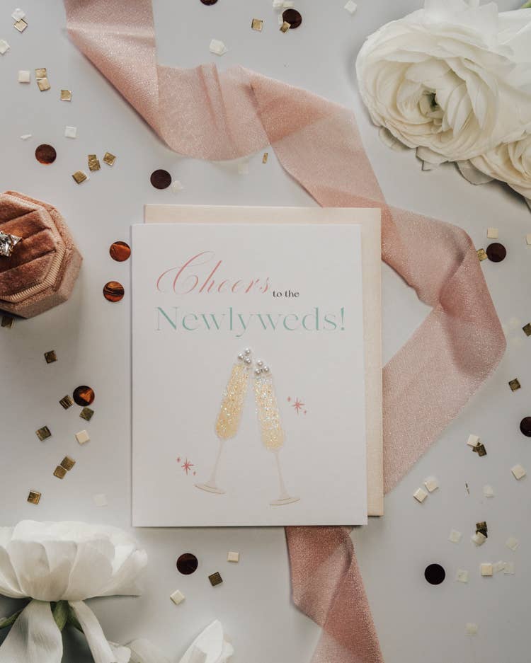 'Cheers to the Newlyweds' Card