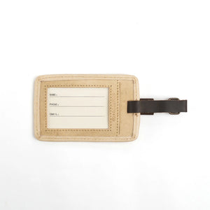 Honey Leather Luggage Tag - wonderful world