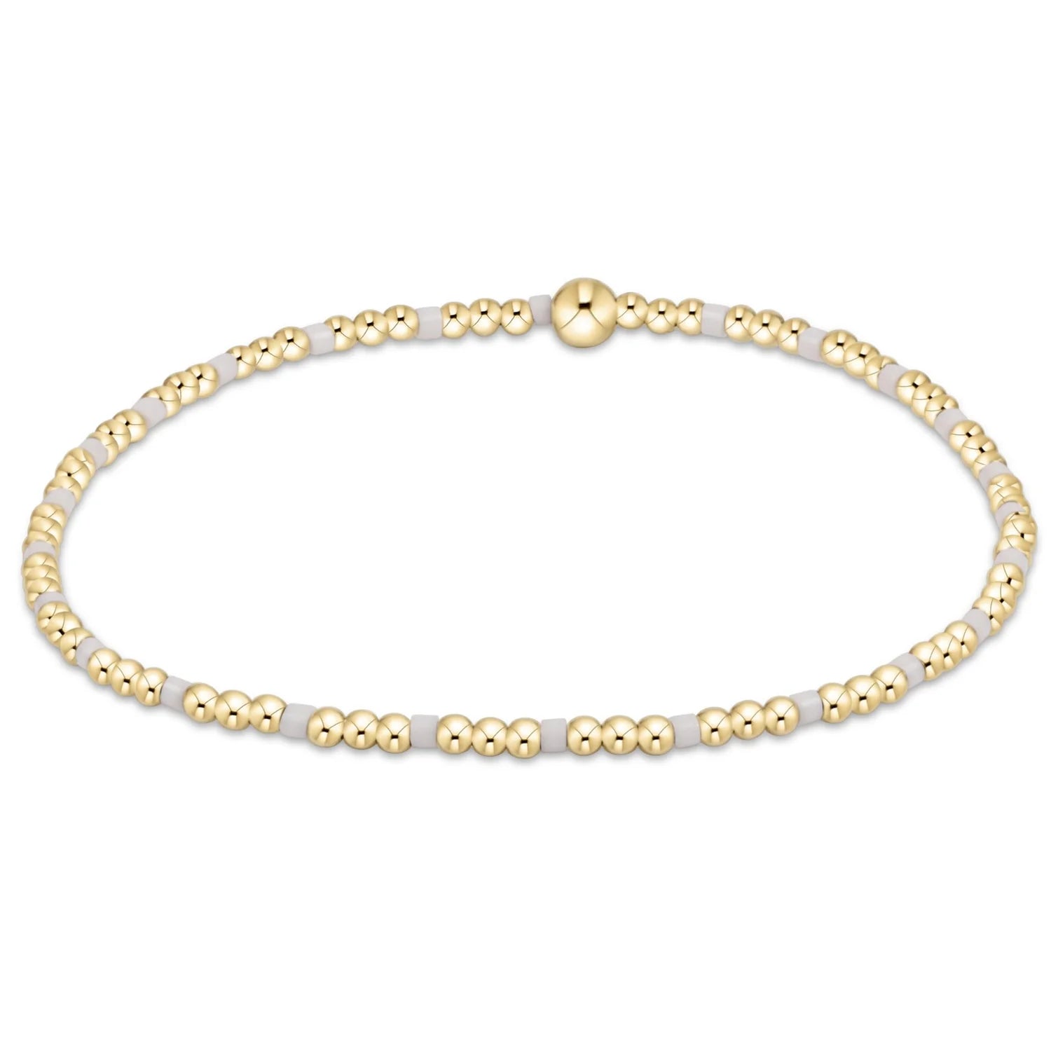 Hope Sincerity 2mm Bead Bracelet - Milkshake