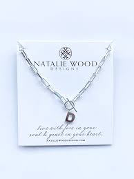 Toggle Initial Necklace Silver