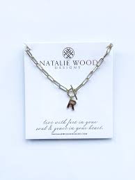 Toggle Initial Necklace Silver