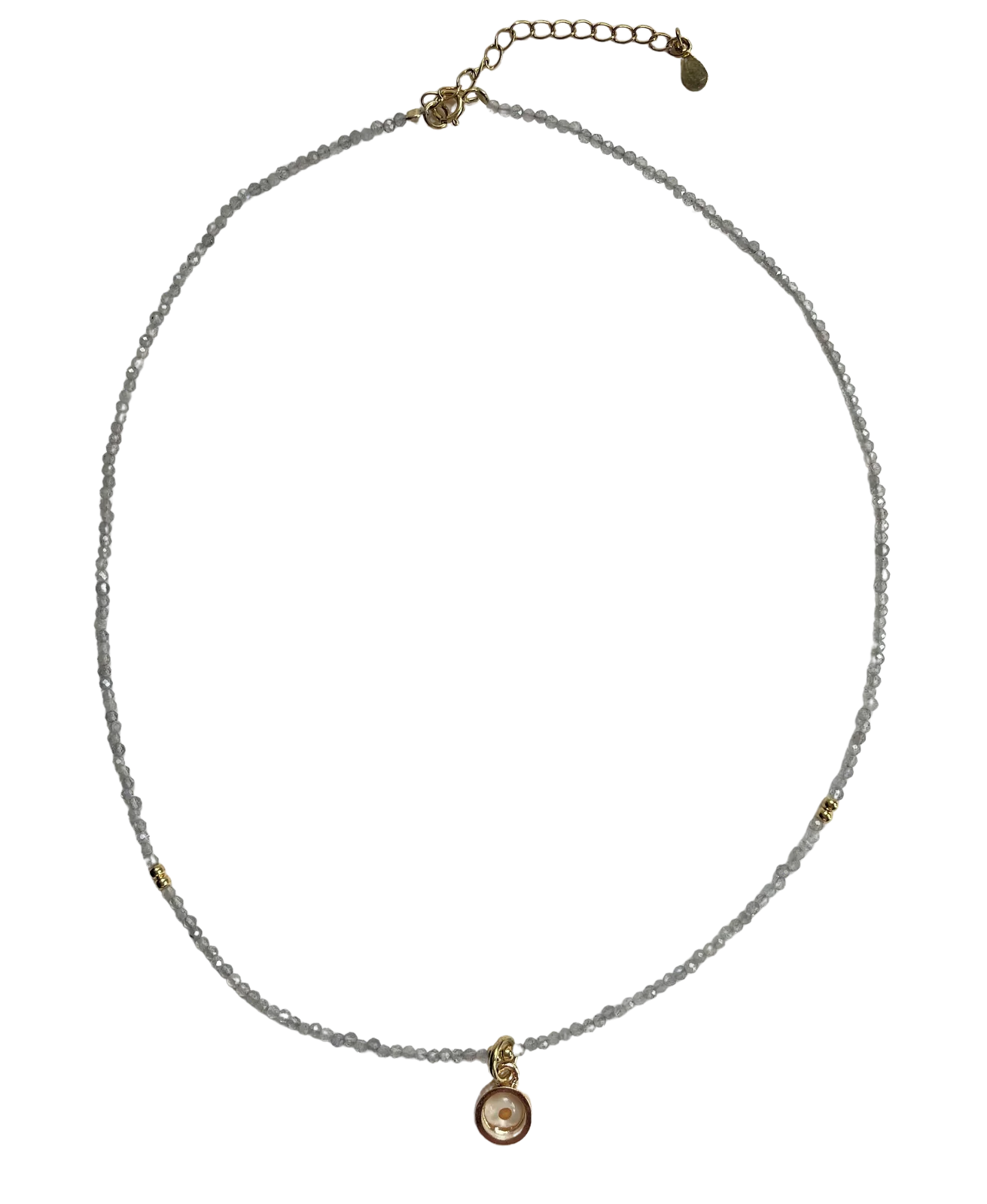 Mustard Seed Choker Necklace - Labradorite