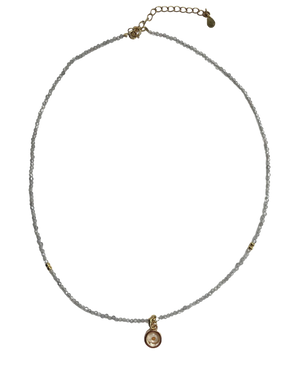 Mustard Seed Choker Necklace - Labradorite