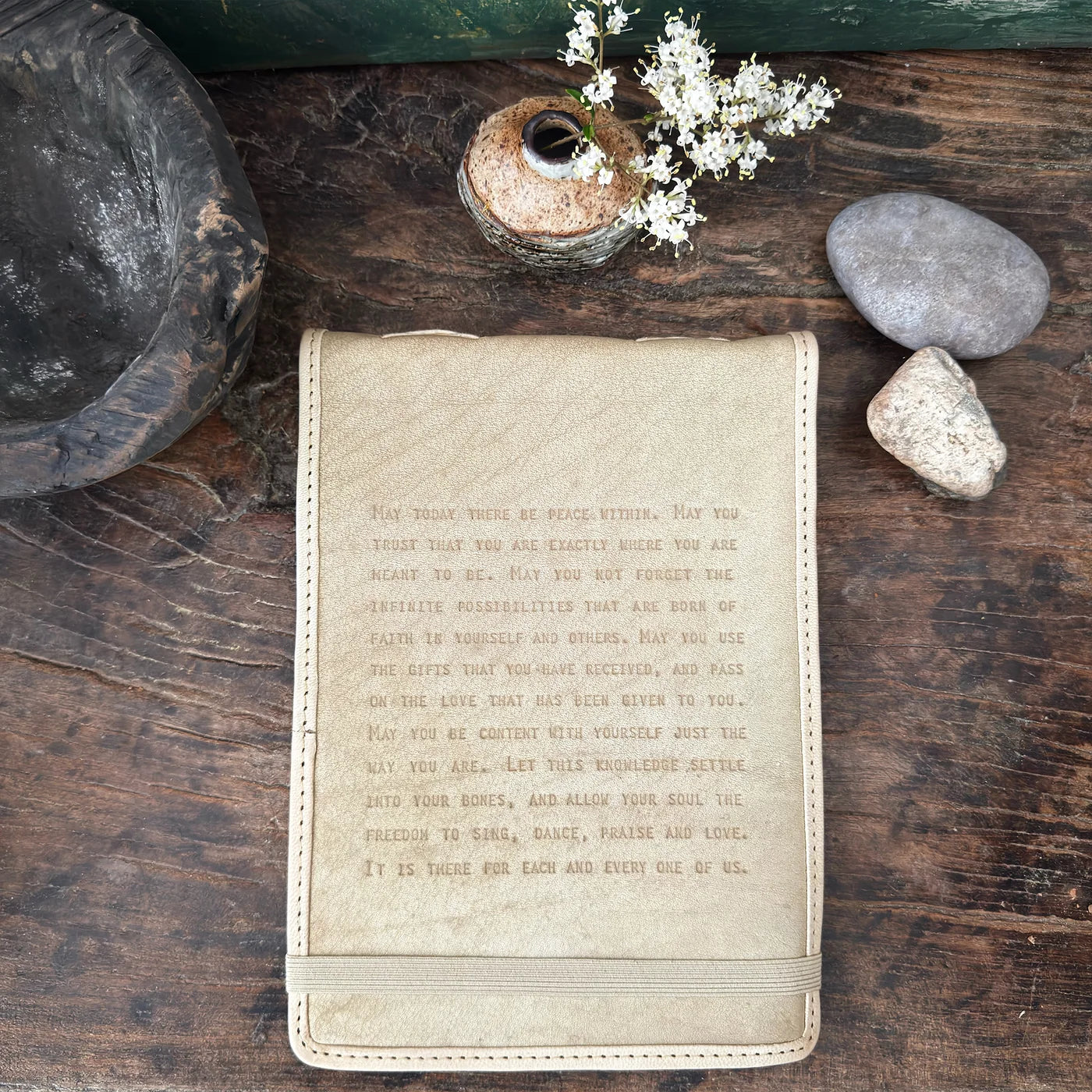 May Today There Be Peace leather journal