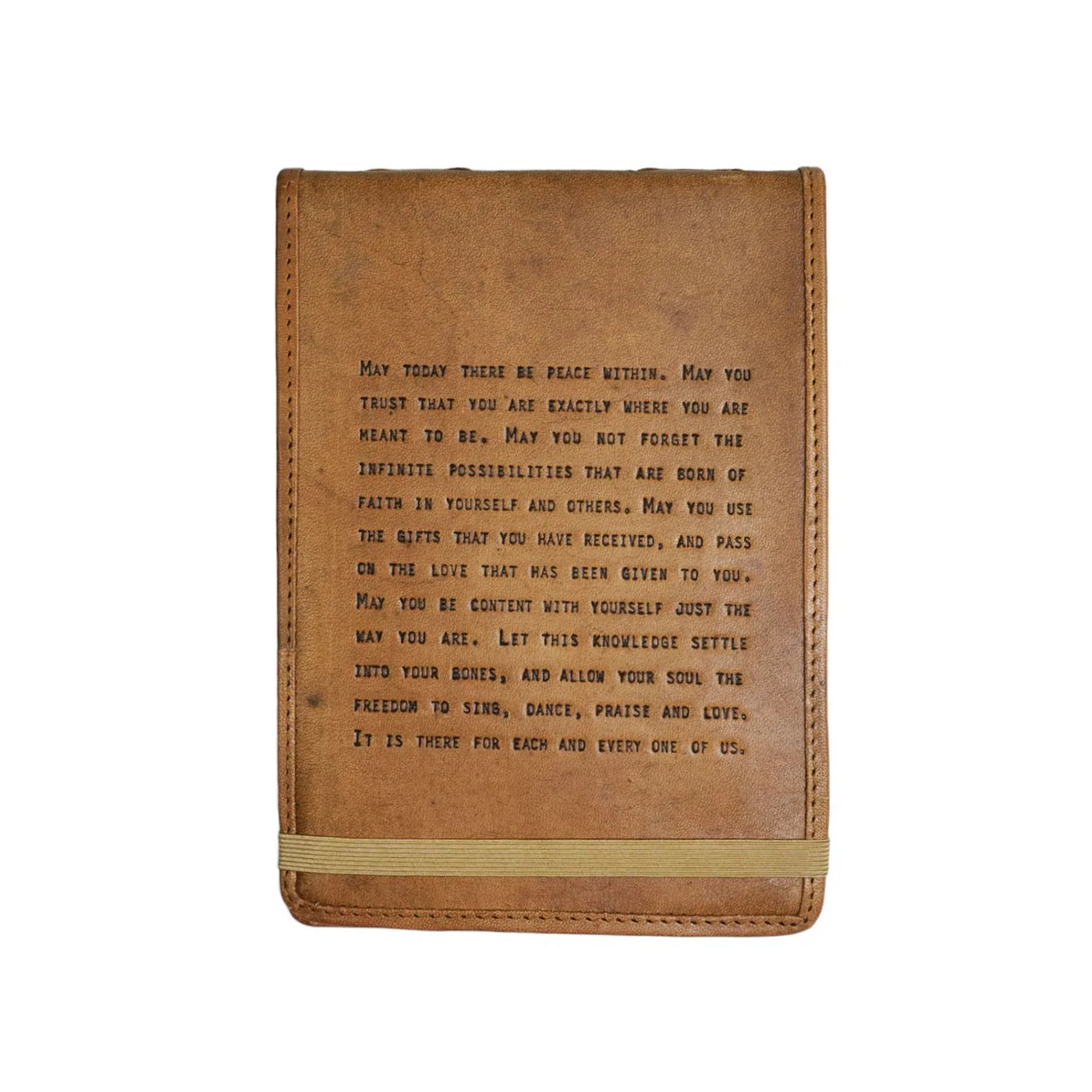 May Today There Be Peace leather journal