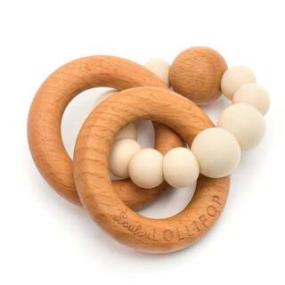 Bubble Silicone and Wood Teether