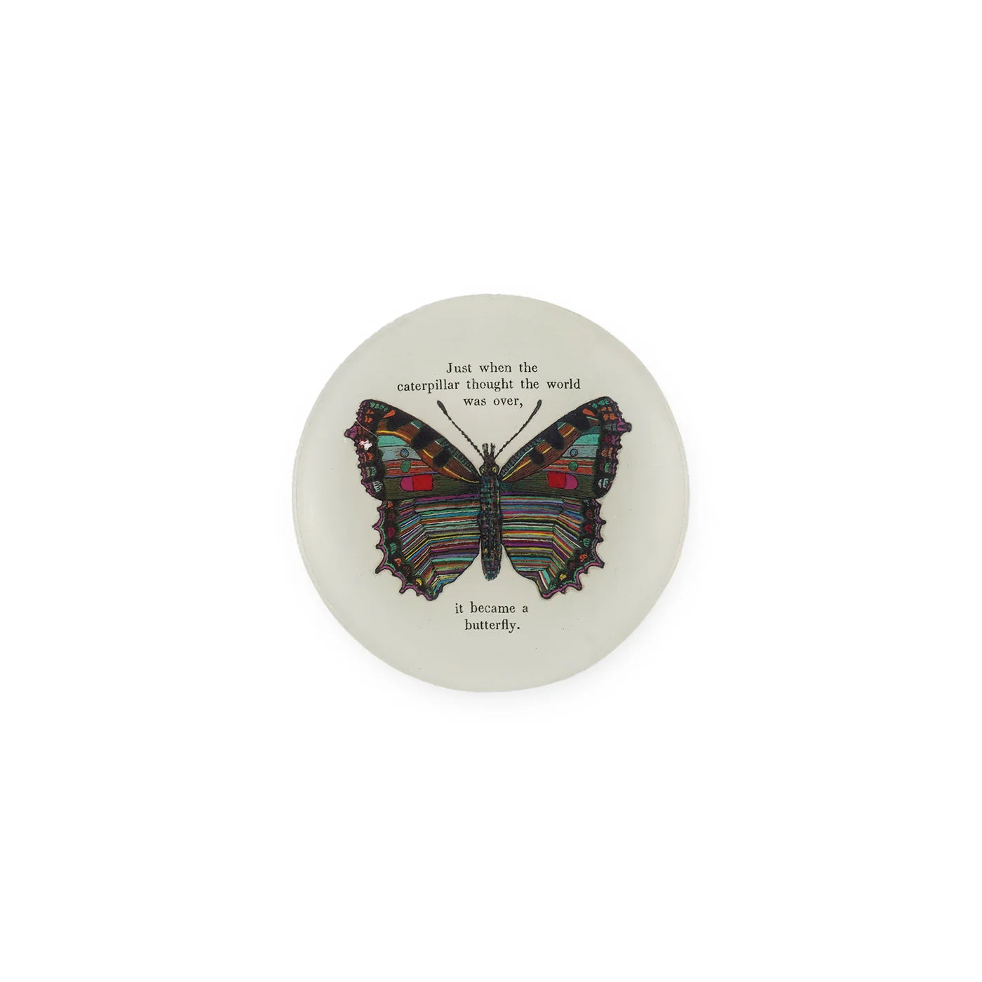 Butterfly Round Decoupage Plate
