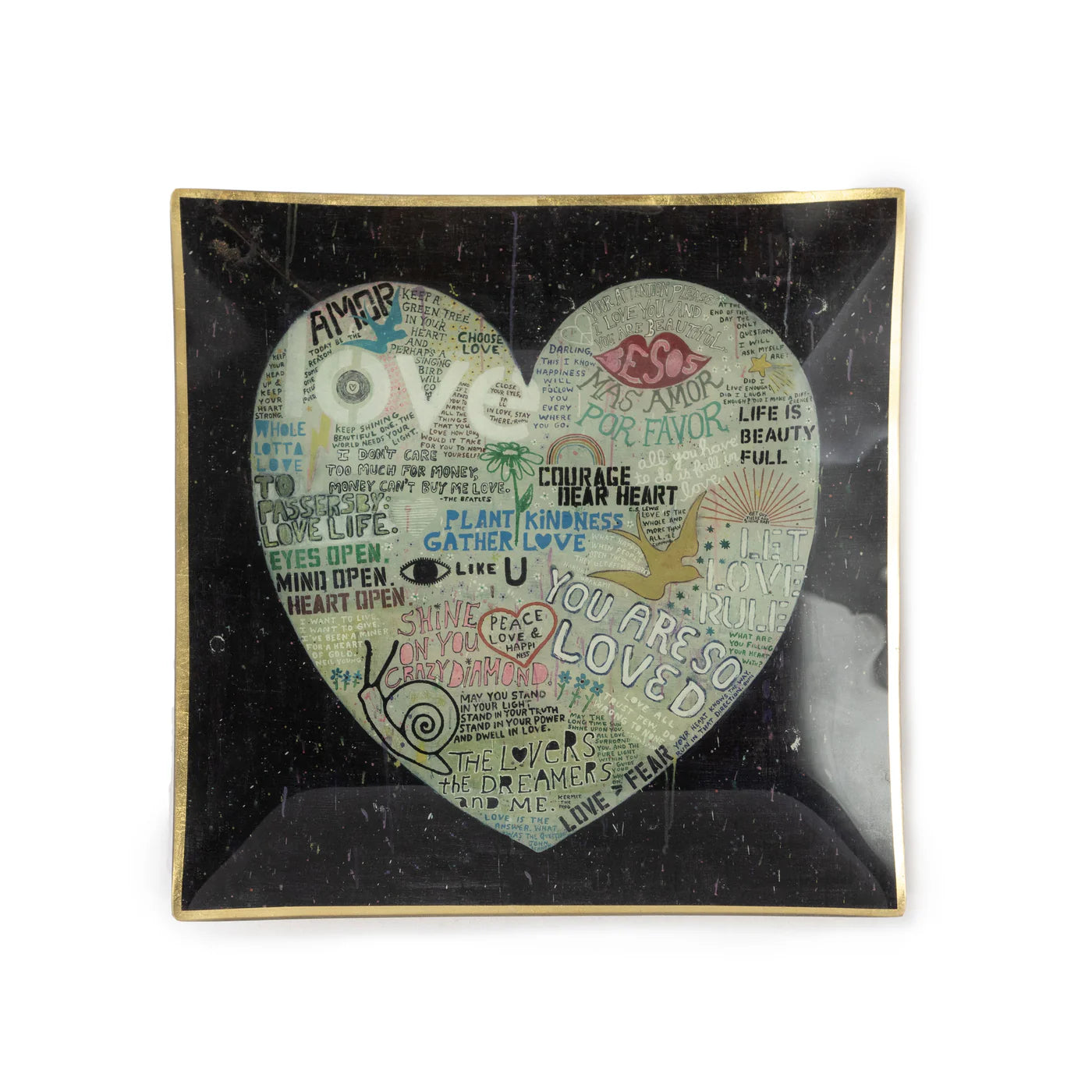 Choose Love Heart Decoupage Plate