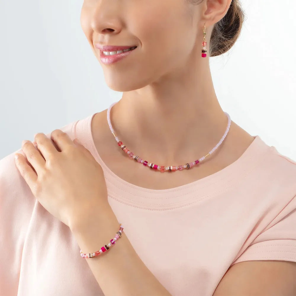 Mini Geocube Bracelet Magenta