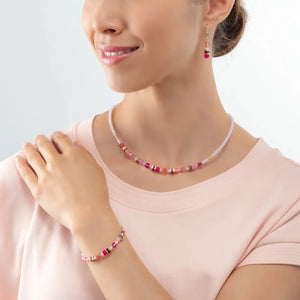 Mini Geocube Bracelet Magenta