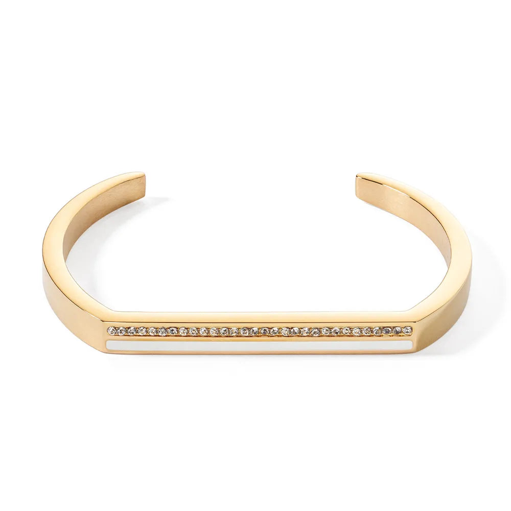 Bangle Cuff Bracelet gold-white