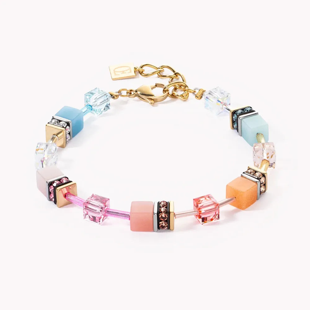 GeoCUBE® Iconic Bracelet aqua-apricot