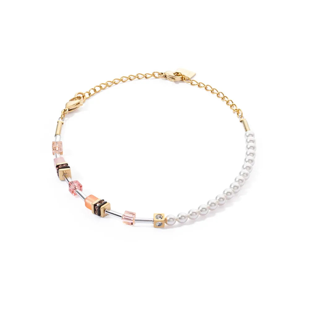 Geocube Mini Pearl Bracelet Apricot