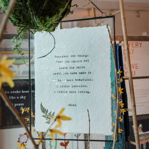 Handmade Paper Print - Today is the right day