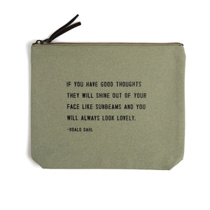 Always Look Lovely Canvas Zip Bag